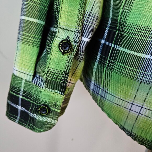 Dixxon Flannel Arsenic Green Plaid Shirt L - Picture 8 of 8